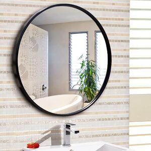 Black Round Wall Mirror 36 Inch Large